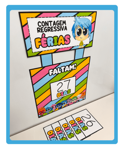 painel contagem regressiva para as férias