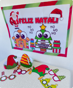 PAINEL DE NATAL + ÓCULOS E GORROS