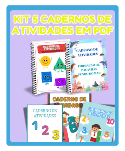 Atividades em PDF – Kit 5 Cadernos