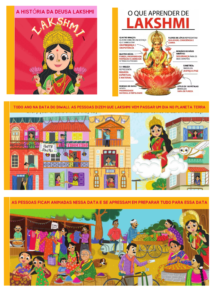 Livro diwali e Lakshmi