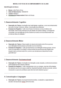 Ficha de Acompanhamento dos Alunos