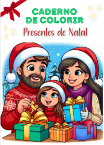 CADERNO DE COLORIR PRESENTES DE NATAL