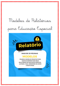 MODELO RELATÓRIO EDUCAÇÃO ESPECIAL