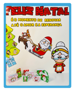 Painel de Natal para Escola + Caixinhas Natalinas