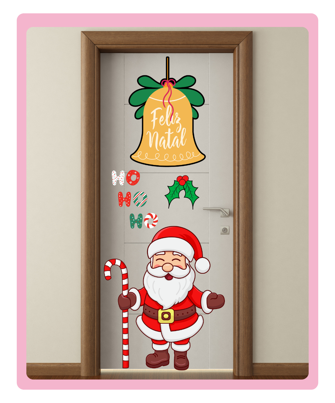 "painel de porta tema Natal", "painel de porta Natal para imprimir" e "decoração de porta tema Natal"