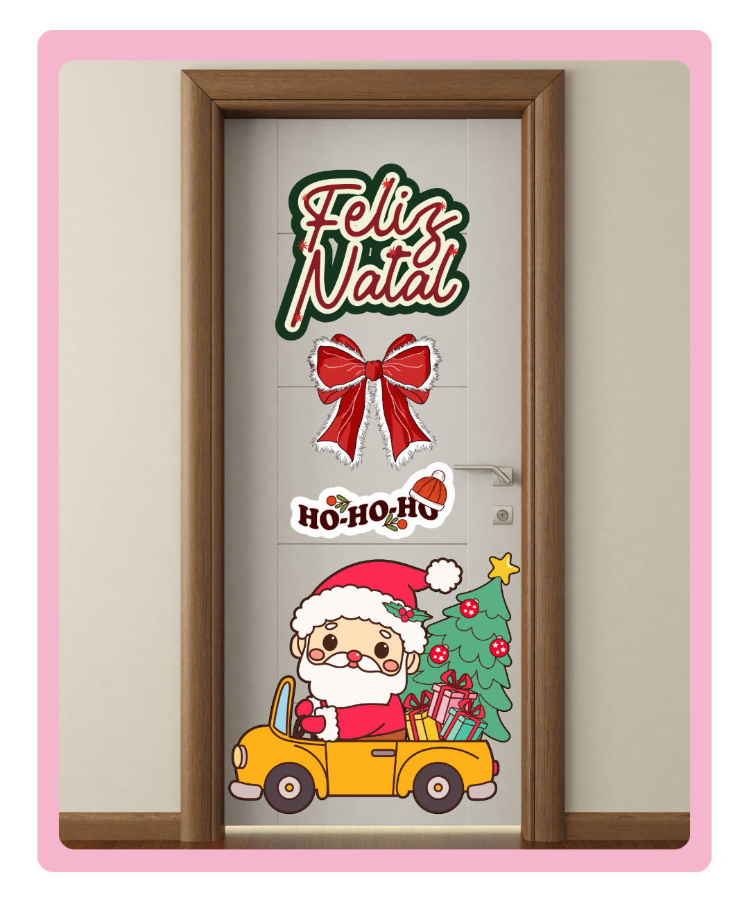 "painel de porta tema Natal" "painel de porta Natal para imprimir" "decoração de porta tema Natal"