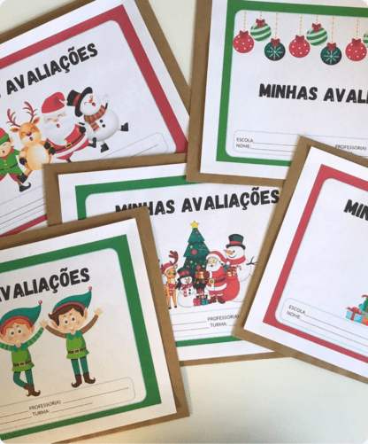 "capas para avaliações escolares" "modelos de capas para portfólios" "capas para relatórios escolares" "capas para fichas de avaliação" "atividades de natal para colorir"